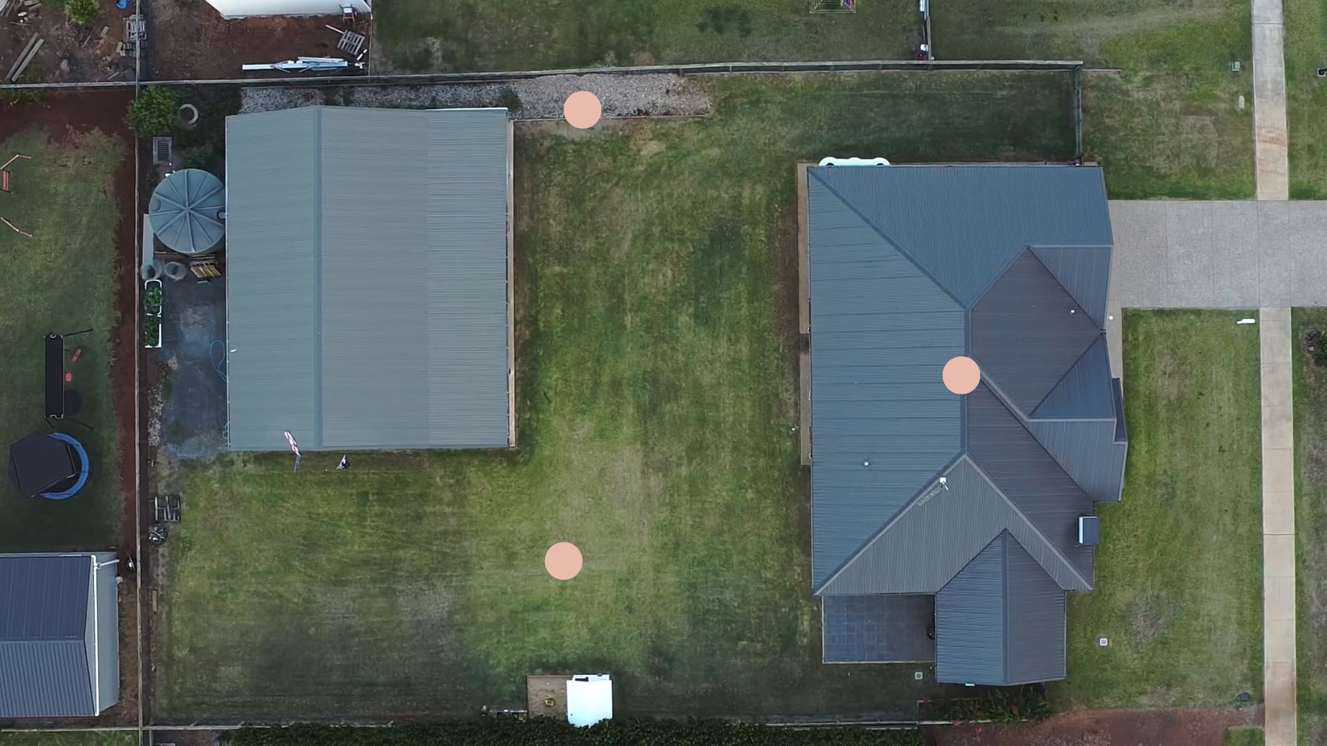 Aerial view of a Backyard Business managed property